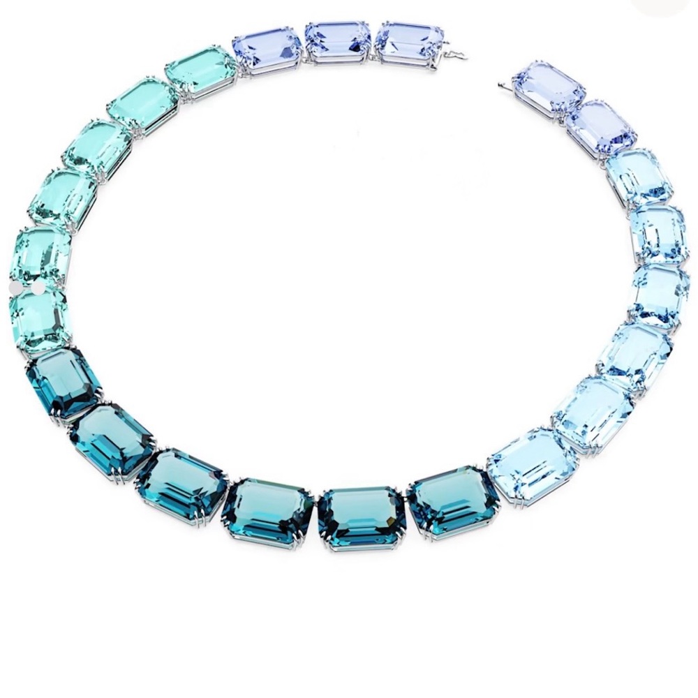 SWAROVSKI- Millenia necklace
Octagon cut, Blue, Rhodium plated